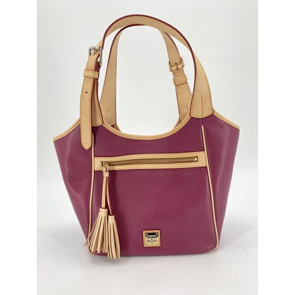 Dooney Bourke Maddie Violet Quartz Purple Saffiano Leather Shoulder Bag